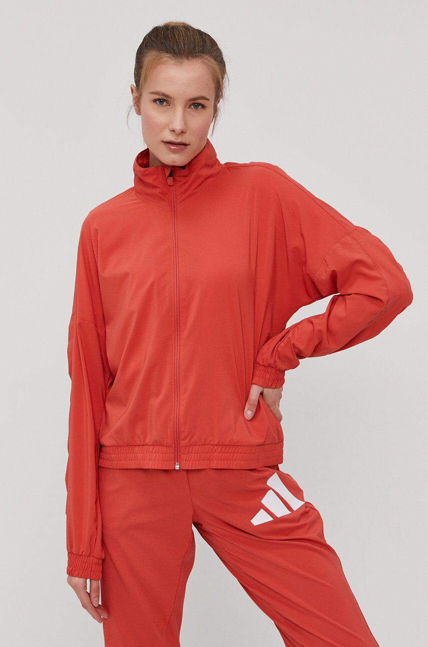 adidas Performance Bunda GL0694 dámská oranžová barva přechodná - Pepit.cz