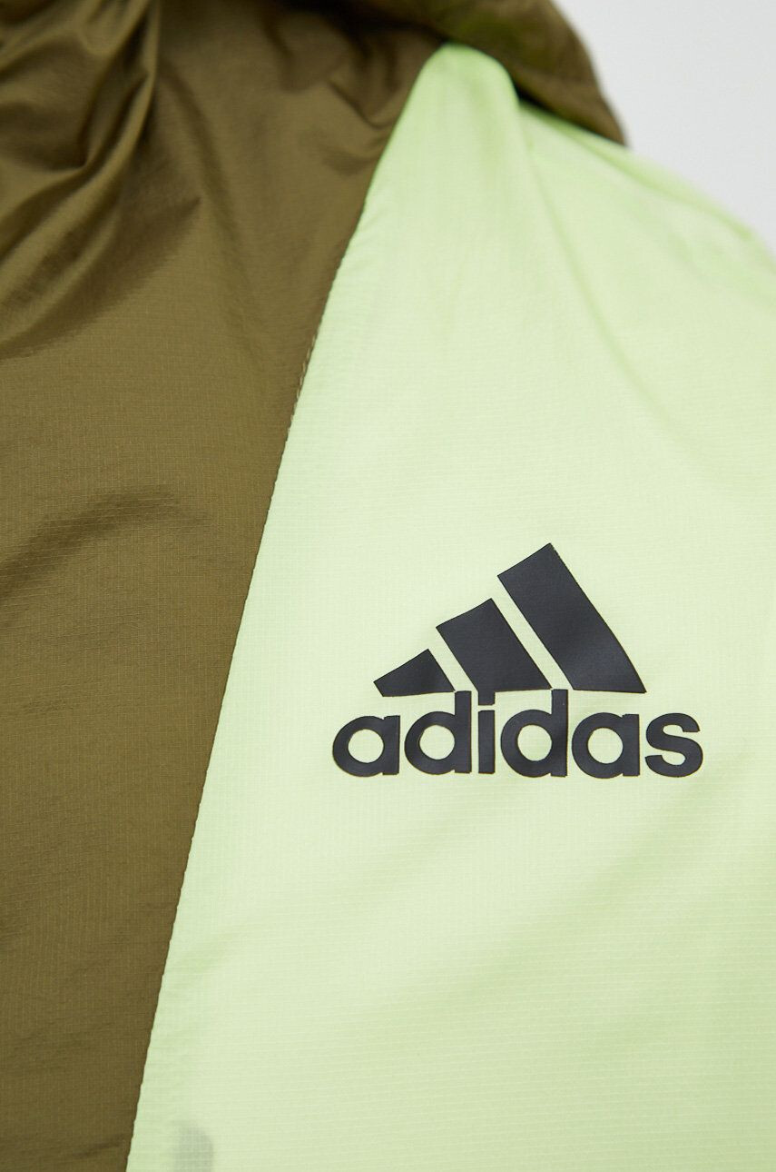 adidas Performance Bunda Back To Sport pánská zelená barva přechodná - Pepit.cz