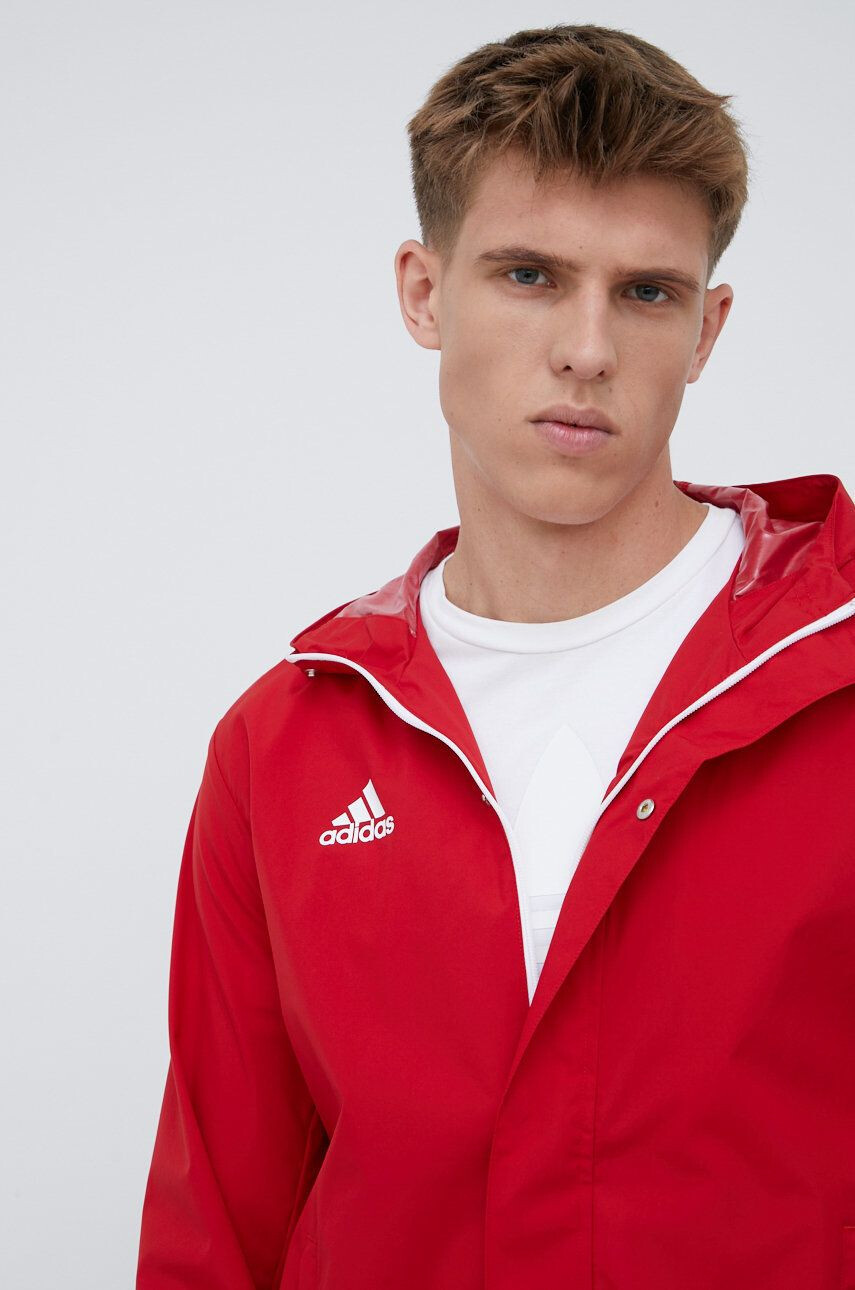 adidas Performance Bunda HG6299 pánská červená barva přechodná - Pepit.cz