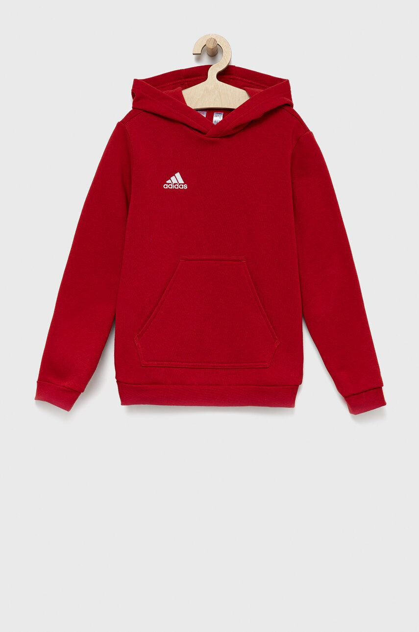 adidas Performance Dětská mikina H57566 červená barva hladká - Pepit.cz