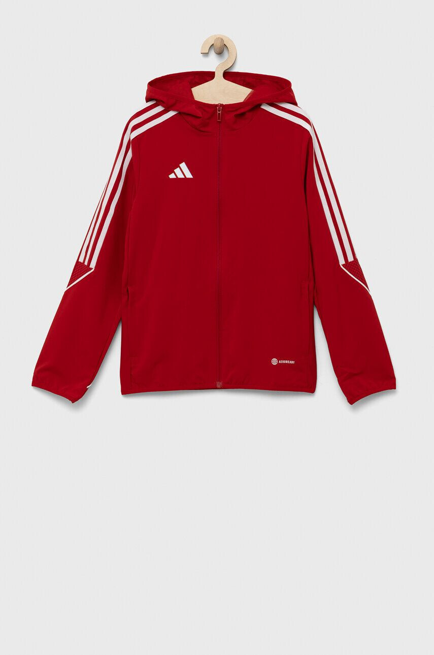 adidas Performance Dětská bunda TIRO23 L WB Y červená barva - Pepit.cz