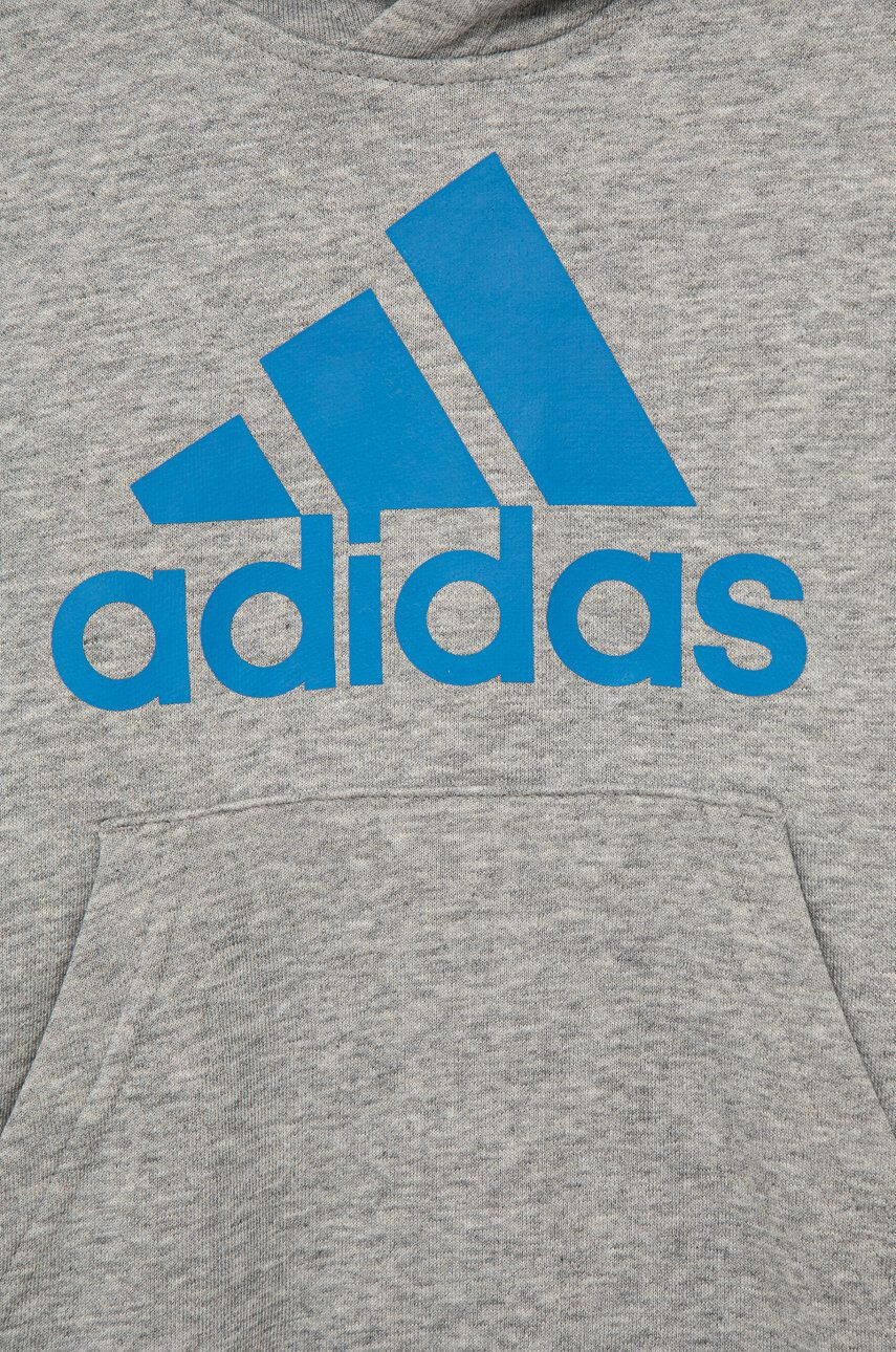 adidas Performance Dětská mikina HE9291 šedá barva melanžová - Pepit.cz