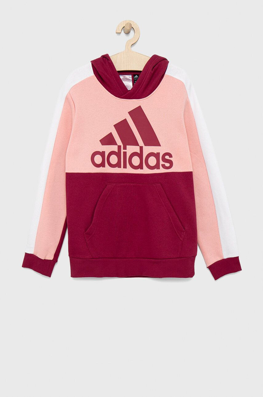 adidas Performance Dětská mikina HC5660 pánská růžová barva vzorovaná - Pepit.cz