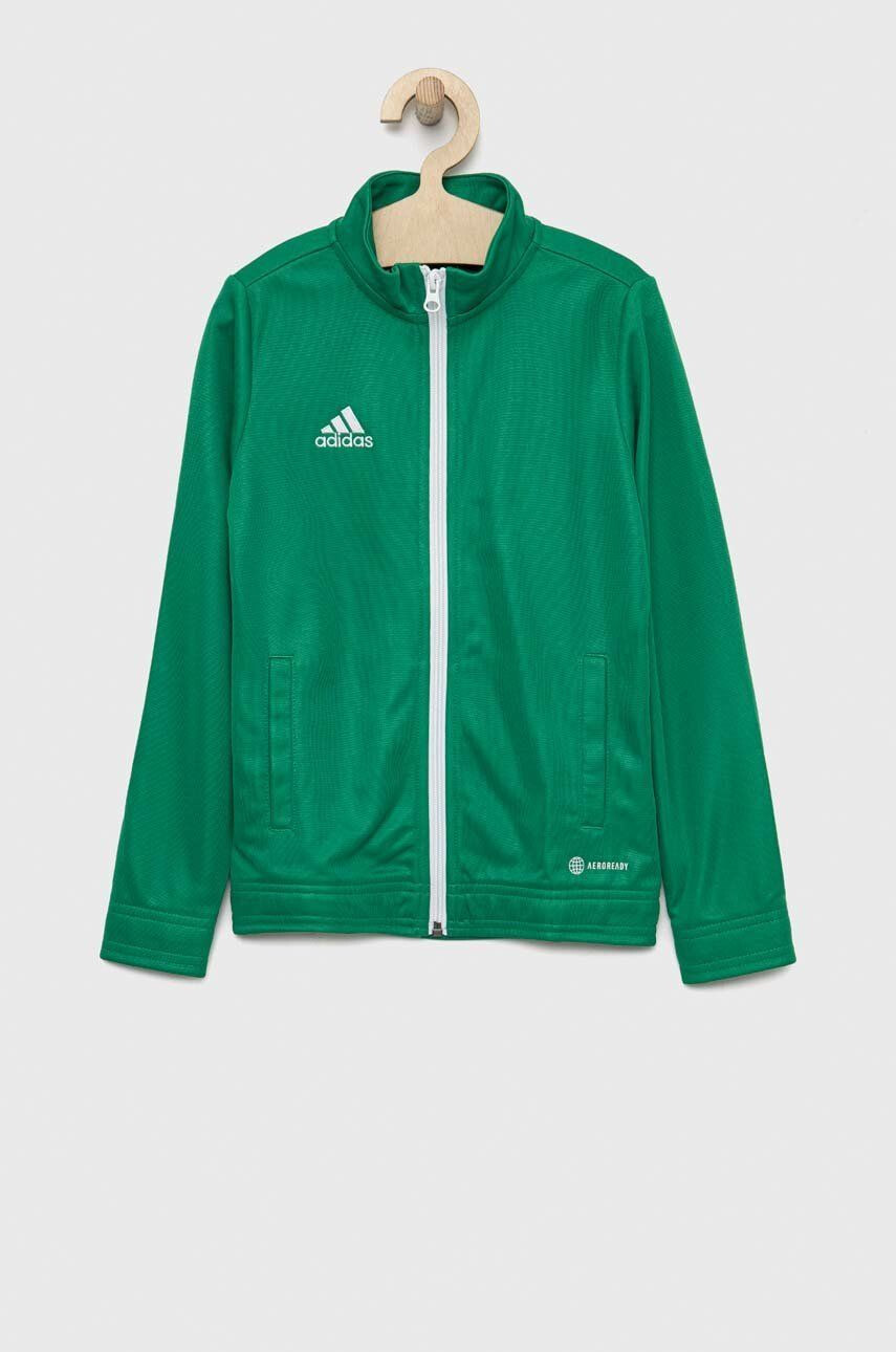 adidas Performance Dětská mikina ENT22 TK zelená barva hladká - Pepit.cz