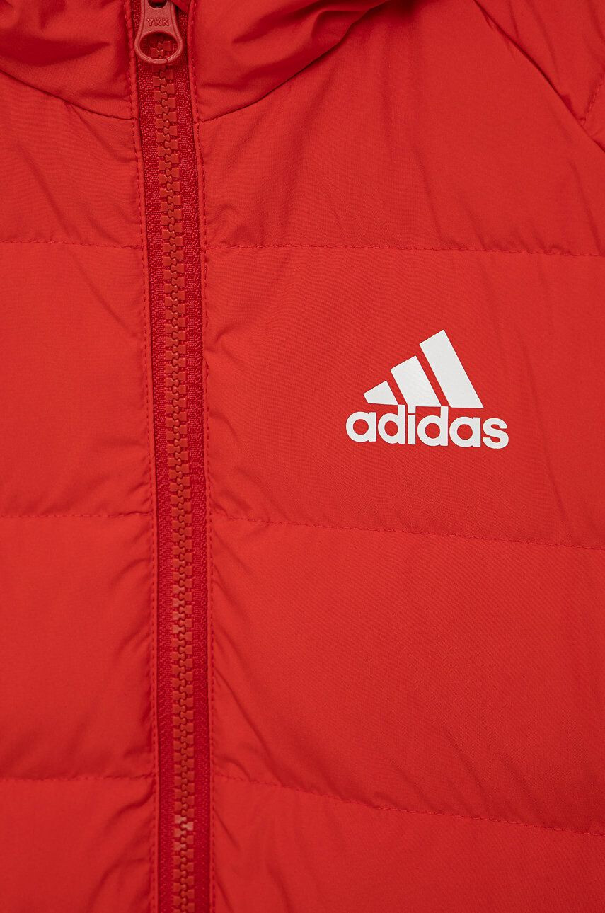 adidas Performance Dětská péřová bunda H45033 červená barva - Pepit.cz