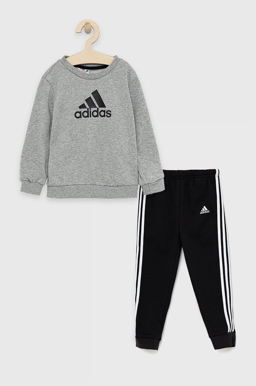 adidas Performance Dětská tepláková souprava HF8819 šedá barva - Pepit.cz