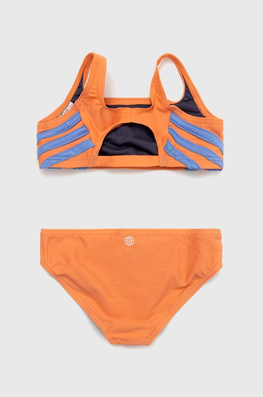 adidas Performance Dvoudílné dětské plavky 3S BIKINI oranžová barva - Pepit.cz