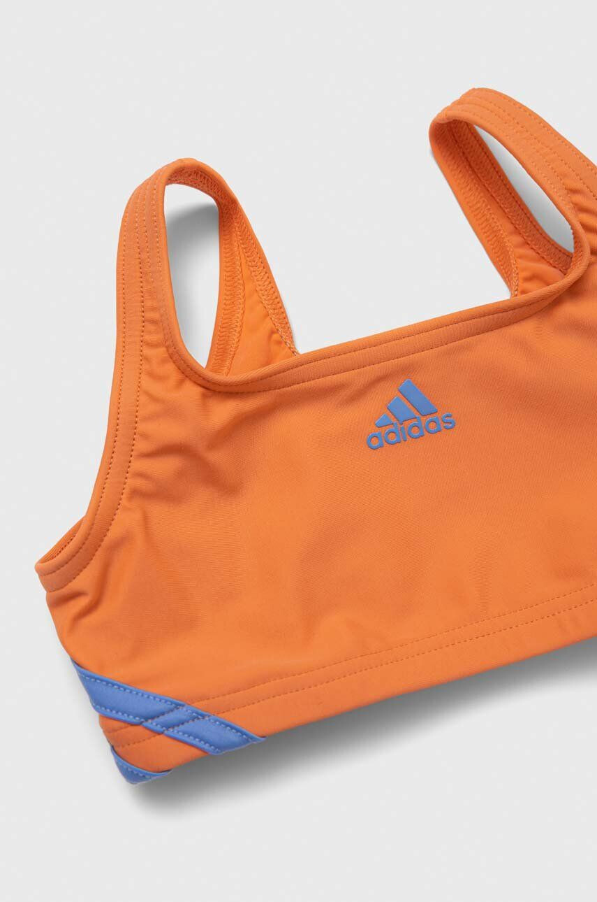 adidas Performance Dvoudílné dětské plavky 3S BIKINI oranžová barva - Pepit.cz