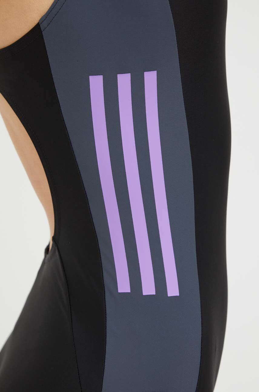 adidas Performance Jednodílné plavky 3-Stripes Colorblock černá barva měkký košík - Pepit.cz