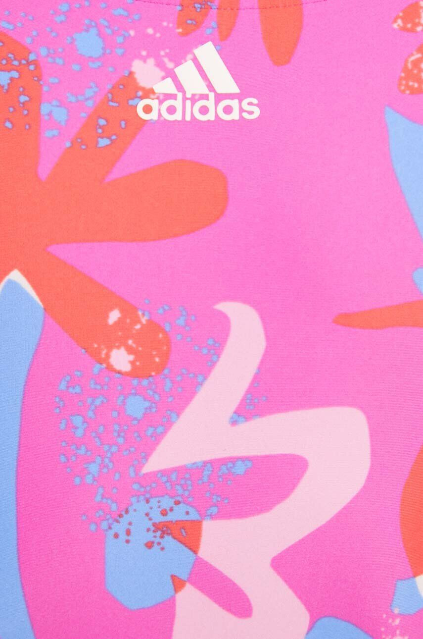 adidas Performance Jednodílné plavky Floral růžová barva měkký košík - Pepit.cz