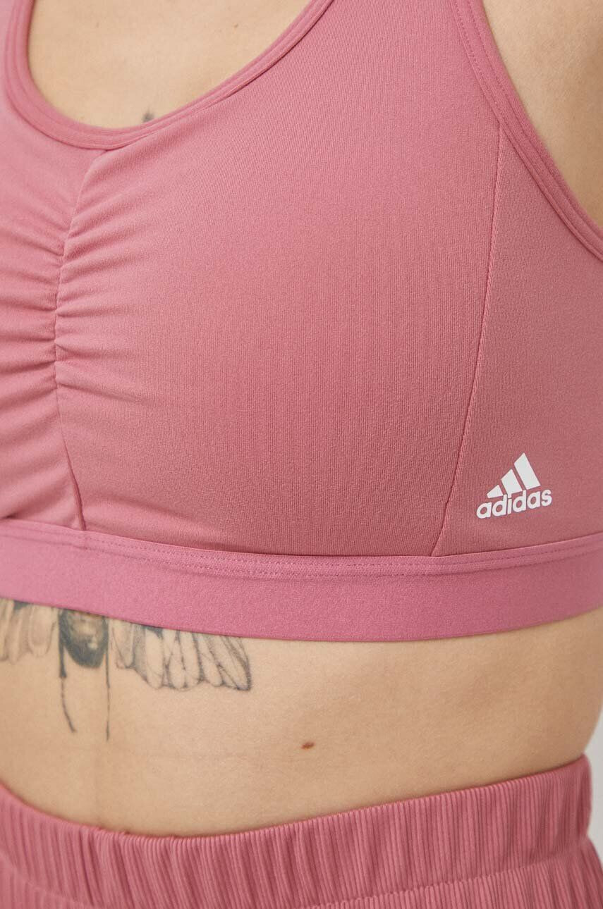 adidas Performance Jógová podprsenka Coreessentials růžová barva - Pepit.cz