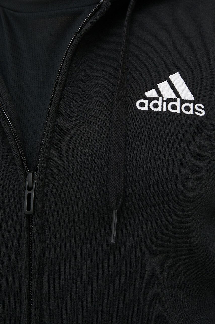 adidas Performance Mikina pánská černá barva s aplikací - Pepit.cz