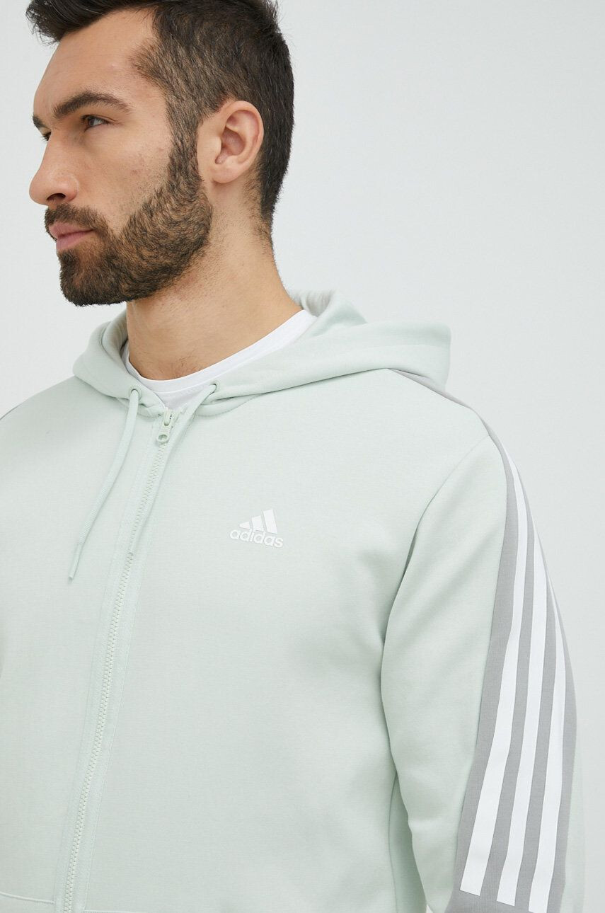 adidas Performance Mikina pánská černá barva s kapucí s potiskem - Pepit.cz