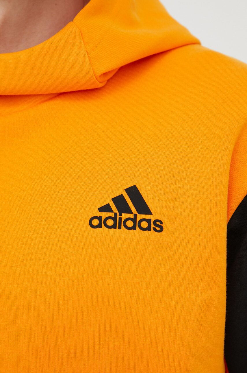 adidas Performance Mikina HE9819 pánská oranžová barva s potiskem - Pepit.cz