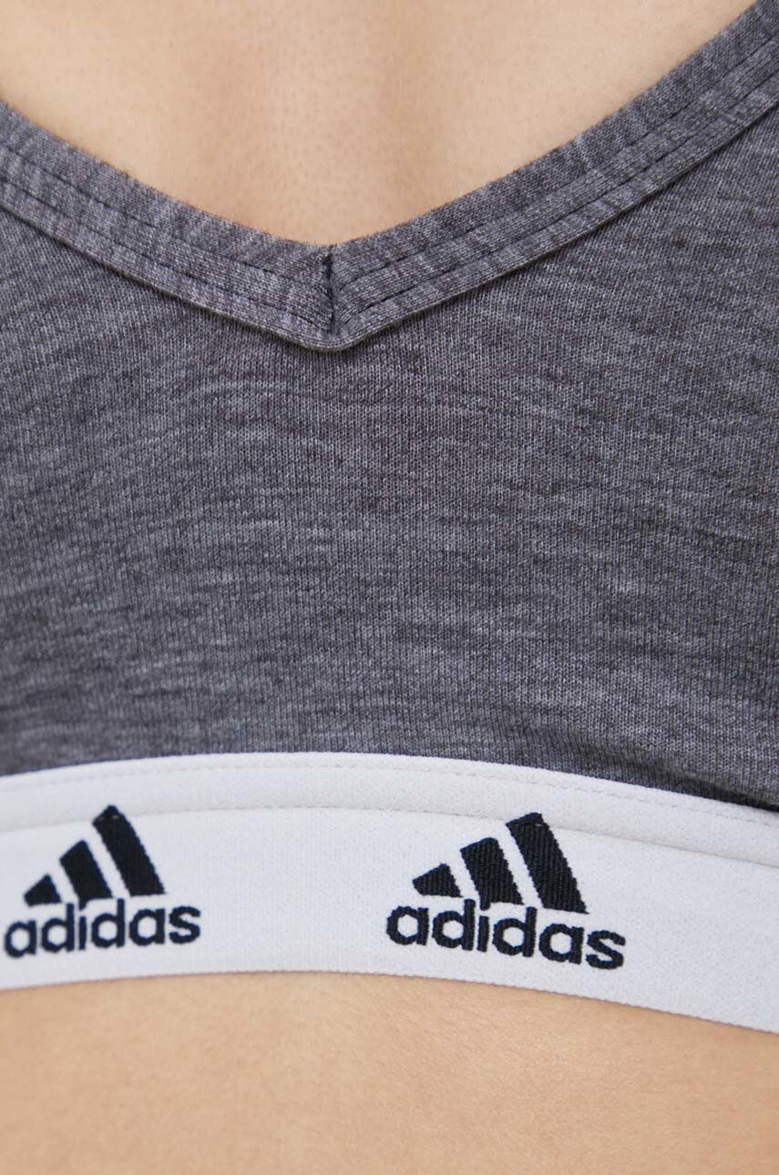 adidas Performance Podprsenka HG3784 šedá barva melanž - Pepit.cz