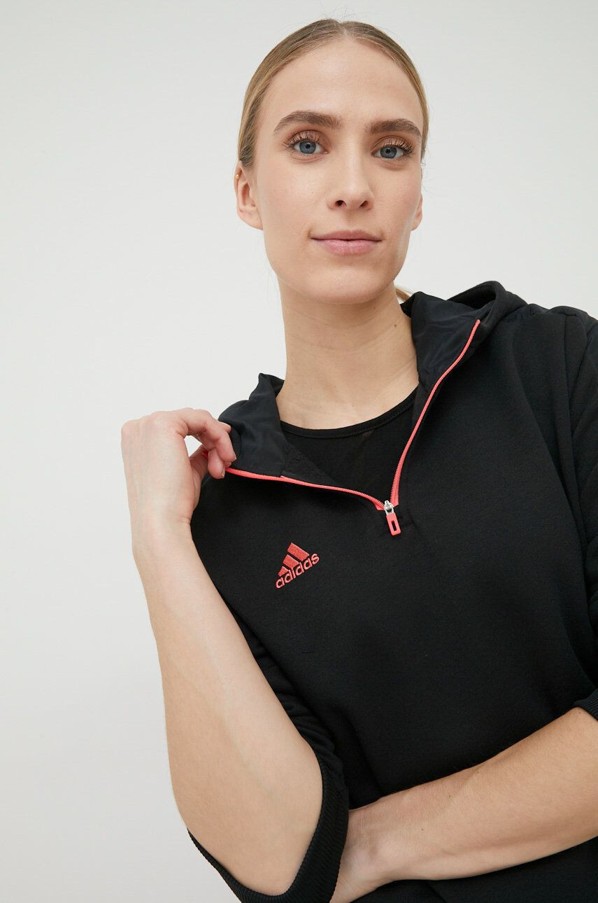 adidas Performance Sportovní mikina Tiro H60015 černá barva - Pepit.cz