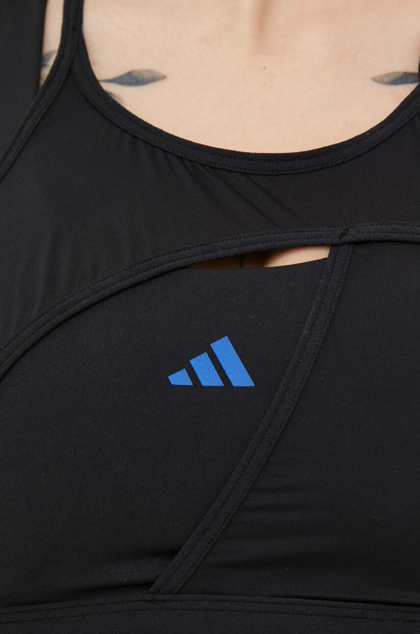 adidas Performance Sportovní podprsenka Powerimpact Luxe černá barva - Pepit.cz