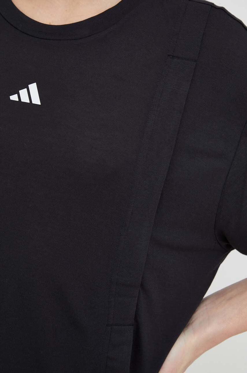 adidas Performance Těhotenské tréninkové tričko Training Essentials černá barva - Pepit.cz