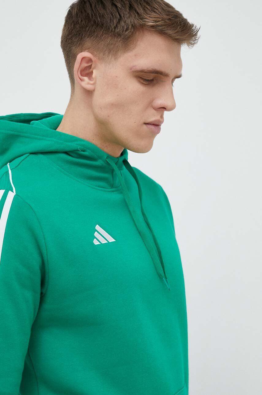 adidas Performance Tepláková mikina Tiro 23 zelená barva s kapucí s aplikací - Pepit.cz