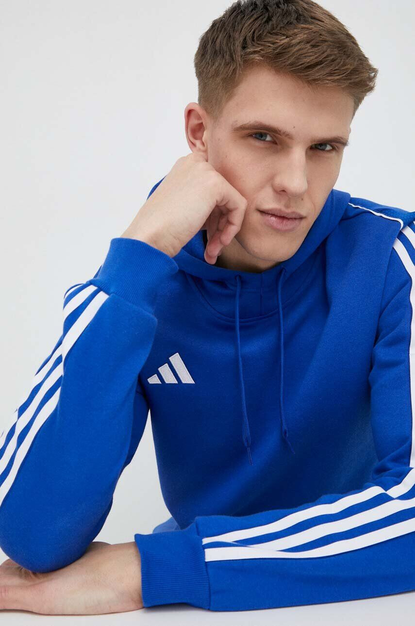 adidas Performance Tepláková mikina Tiro 23 černá barva s kapucí s aplikací - Pepit.cz