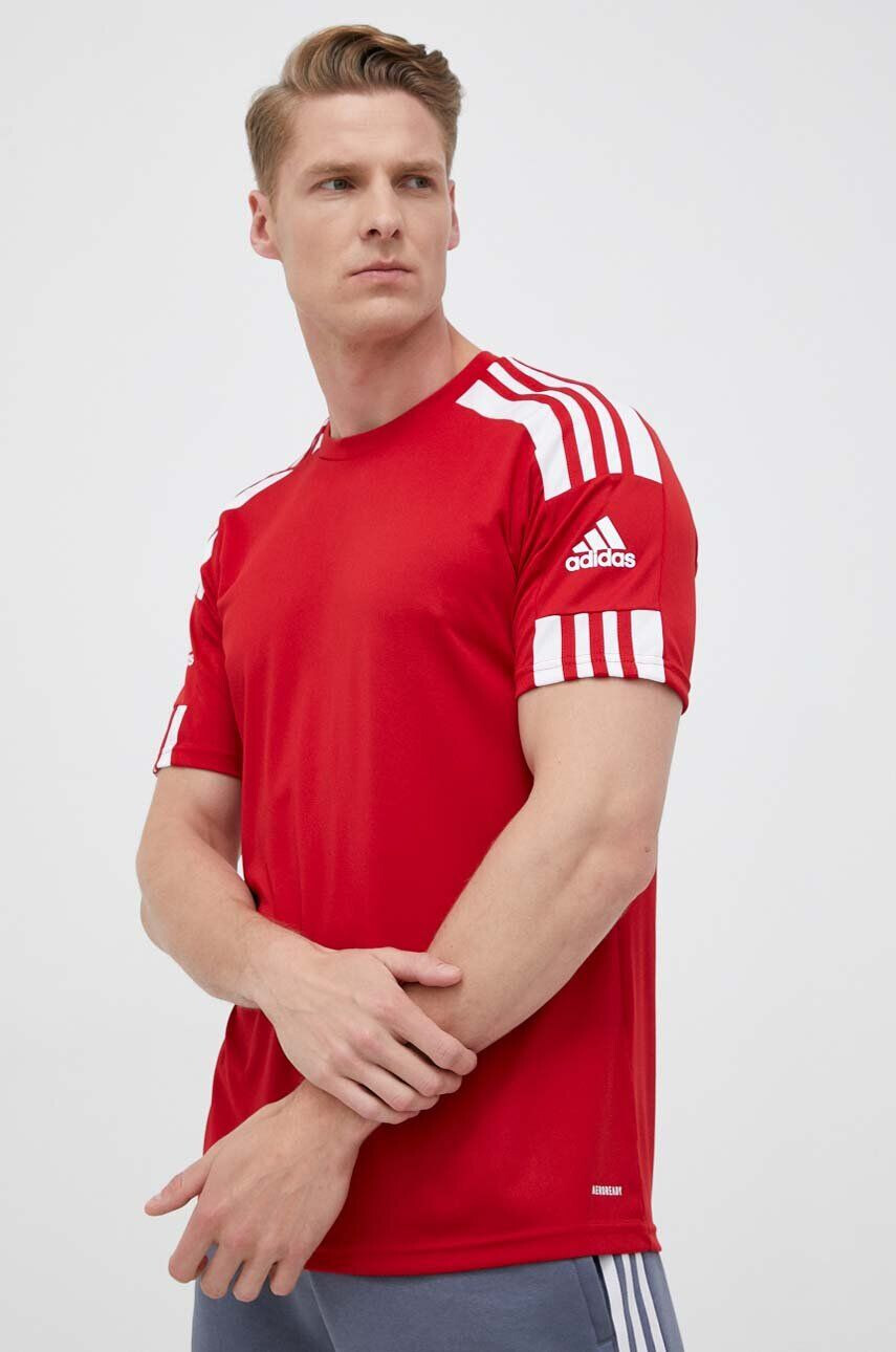 adidas Performance Tréninkové tričko Squadra 21 červená barva s aplikací - Pepit.cz