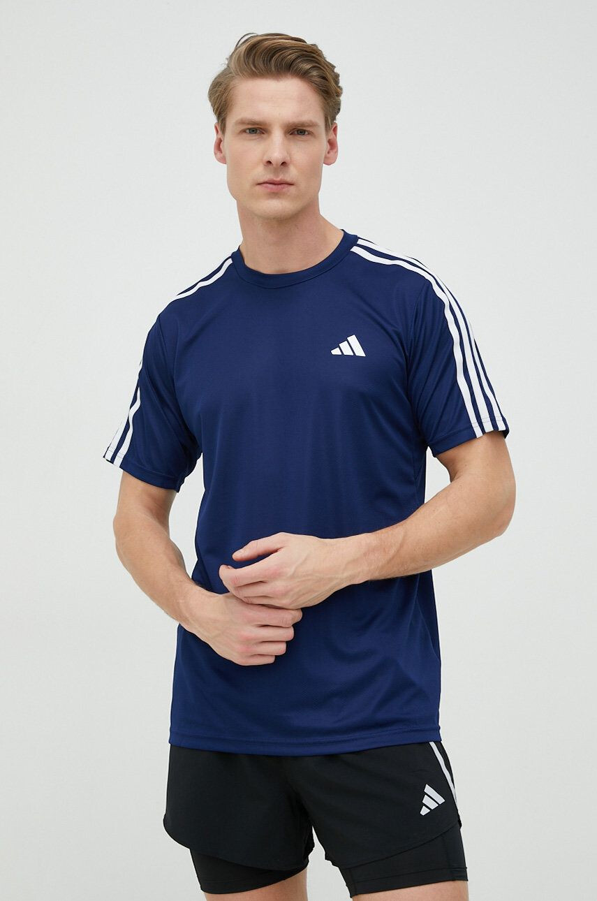 adidas Performance Tréninkové tričko Training Essentials tmavomodrá barva s aplikací - Pepit.cz