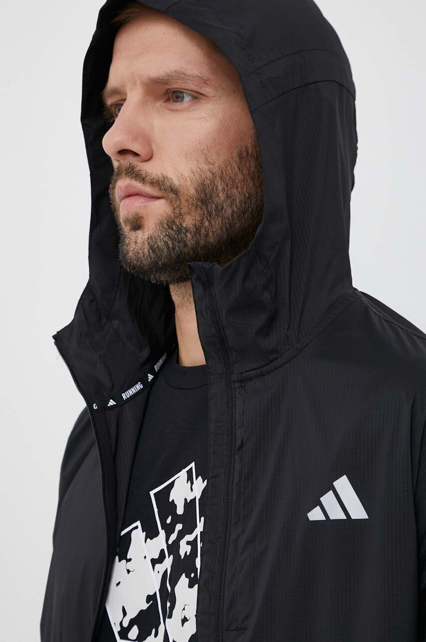 adidas Performance Větrovka Ultimate černá barva přechodná - Pepit.cz