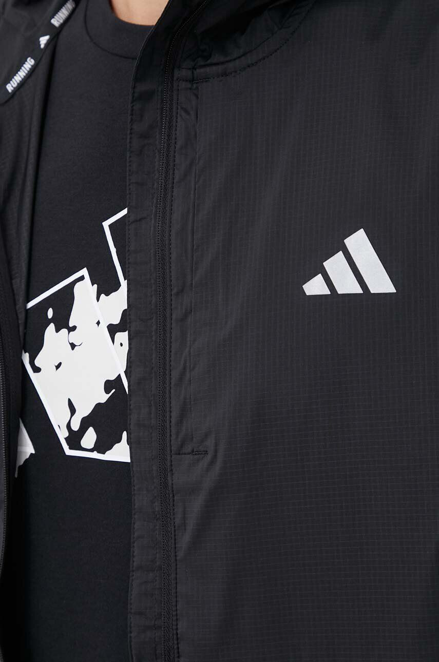 adidas Performance Větrovka Ultimate černá barva přechodná - Pepit.cz