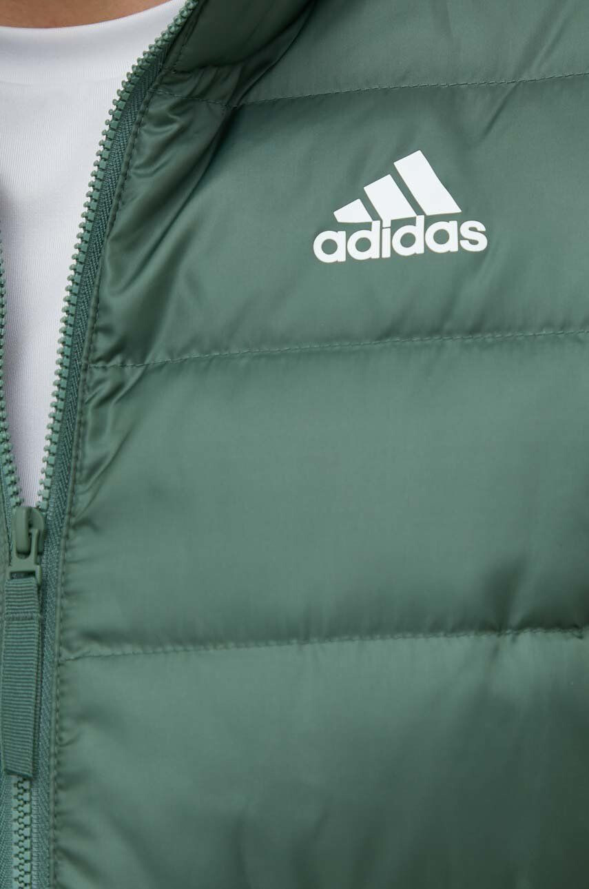 adidas Péřová bunda pánská zelená barva přechodná - Pepit.cz