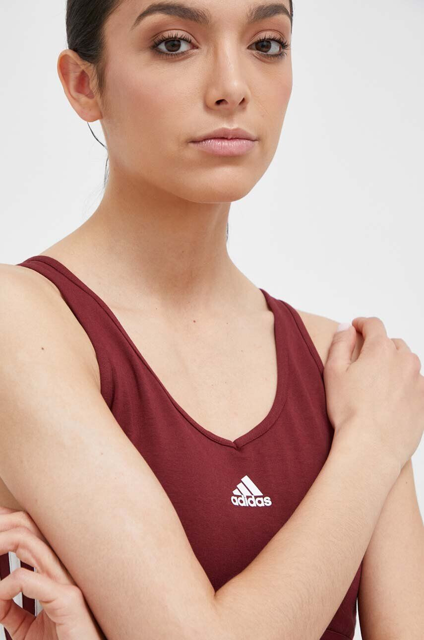 adidas Sportovní podprsenka vínová barva - Pepit.cz