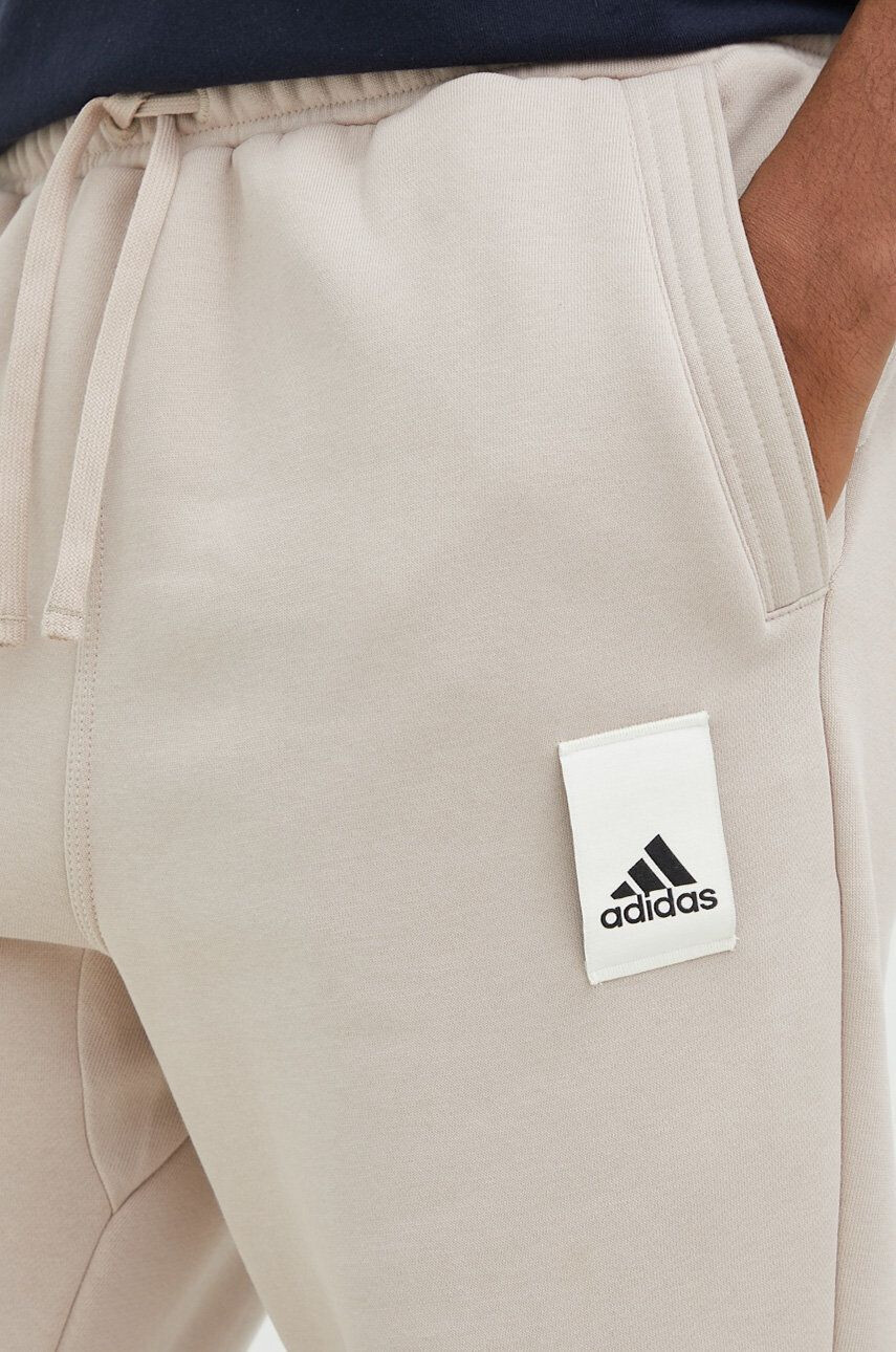 adidas Tepláky pánské béžová barva s aplikací - Pepit.cz