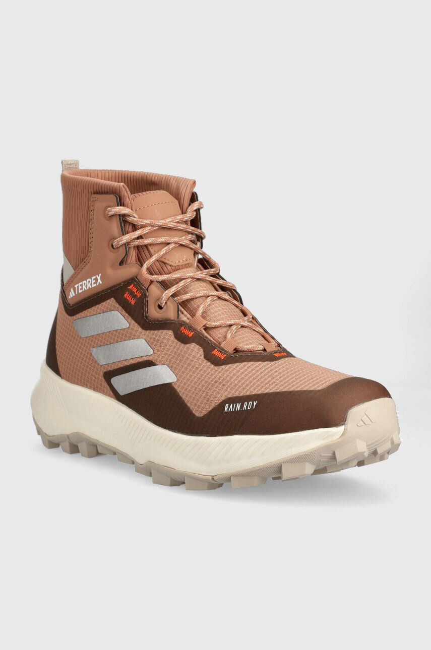 adidas TERREX Boty Hiker Rain.RDY Mid dámské hnědá barva lehce zateplené - Pepit.cz