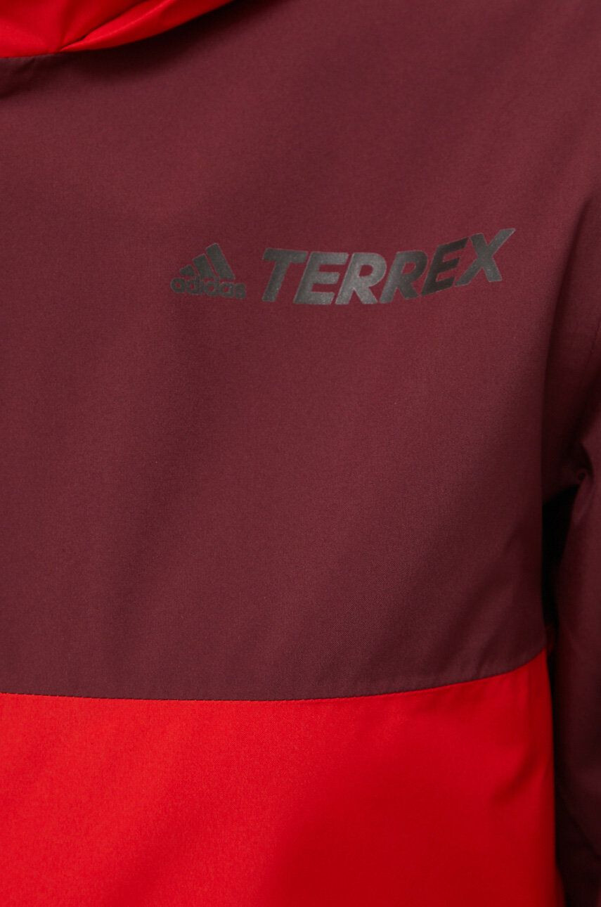 adidas TERREX Outdoorová bunda červená barva - Pepit.cz