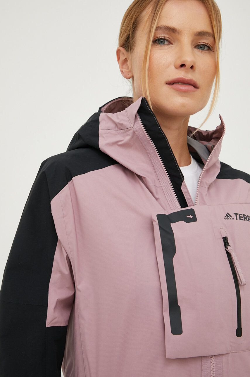 adidas TERREX Outdoorová bunda Xploric fialová barva - Pepit.cz