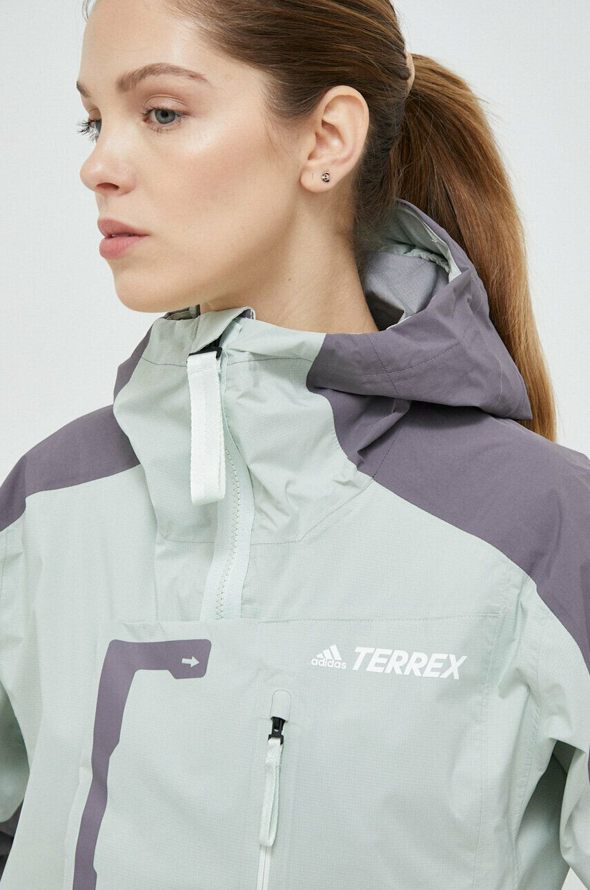 adidas TERREX Outdoorová bunda Xploric zelená barva - Pepit.cz