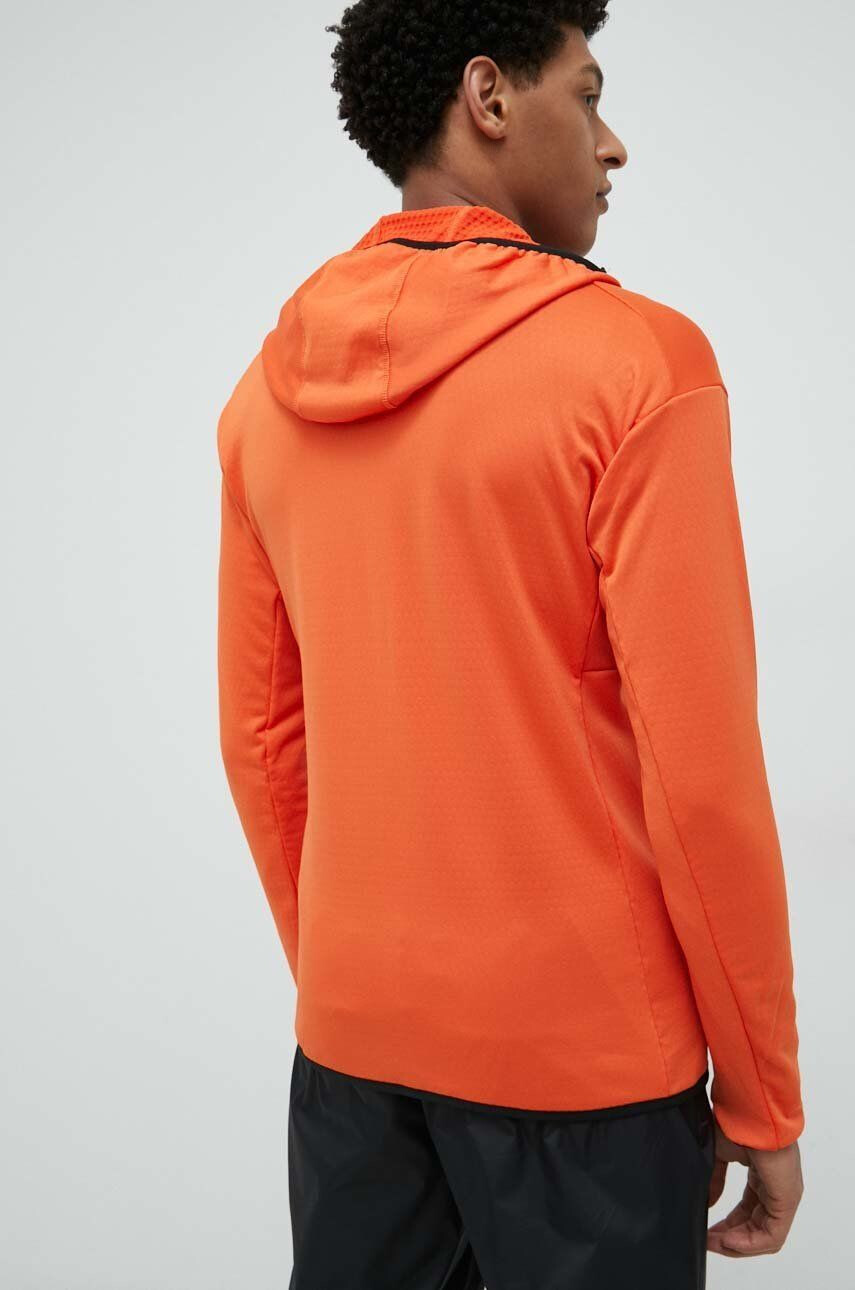 adidas TERREX Sportovní mikina Tech Fleece oranžová barva s kapucí - Pepit.cz