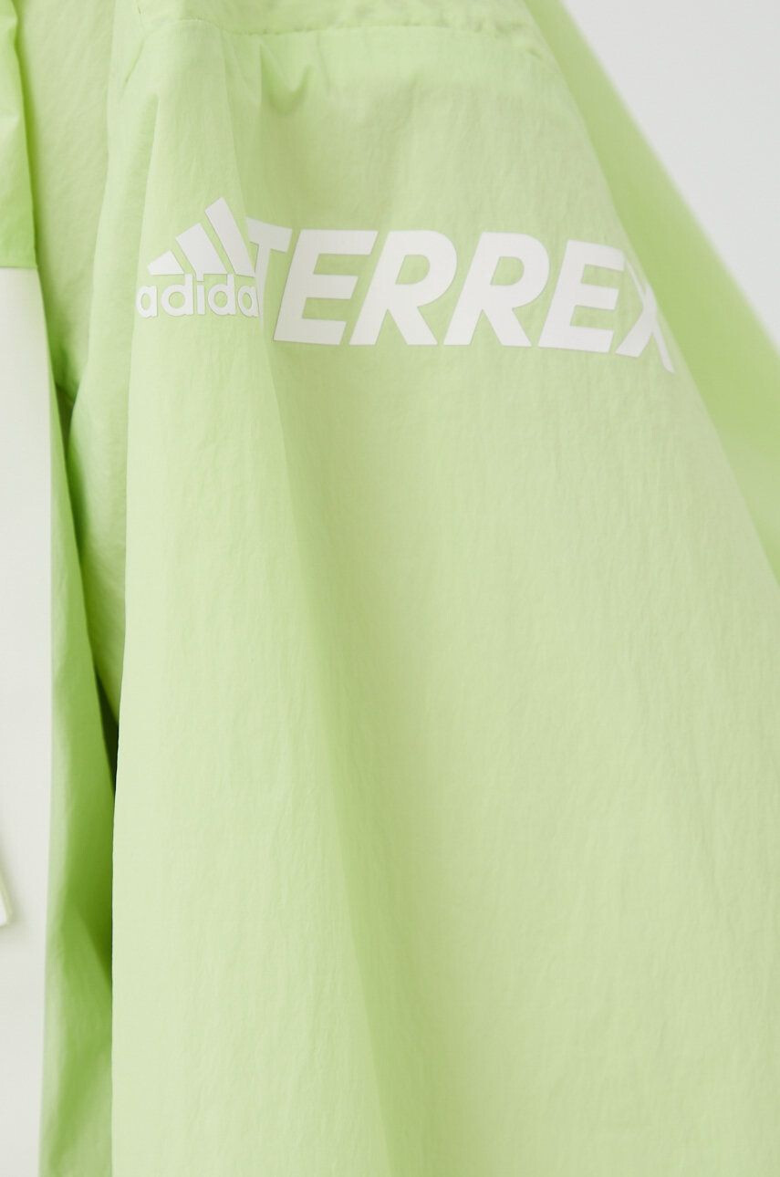 adidas TERREX Větrovka Myshelter zelená barva přechodná oversize - Pepit.cz