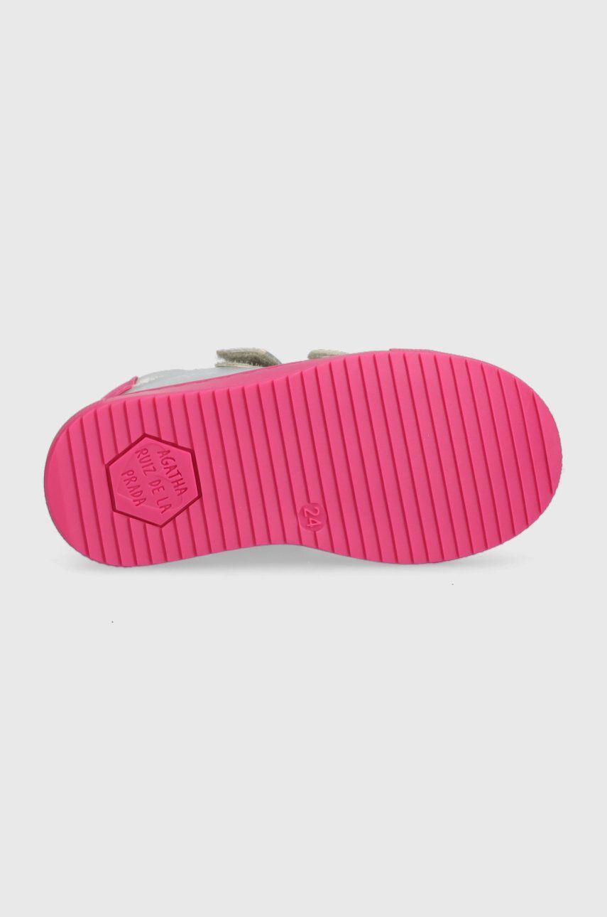 Agatha Ruiz de la Prada Dětské kožené sneakers boty zlatá barva - Pepit.cz