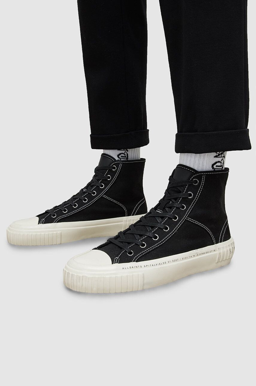 AllSaints Kecky Douglas Script High Top pánské černá barva - Pepit.cz