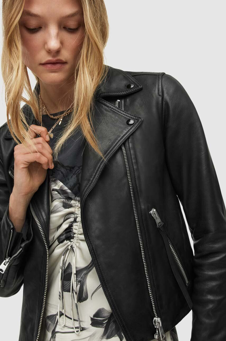 AllSaints Kožená bunda Dalby Biker - Pepit.cz