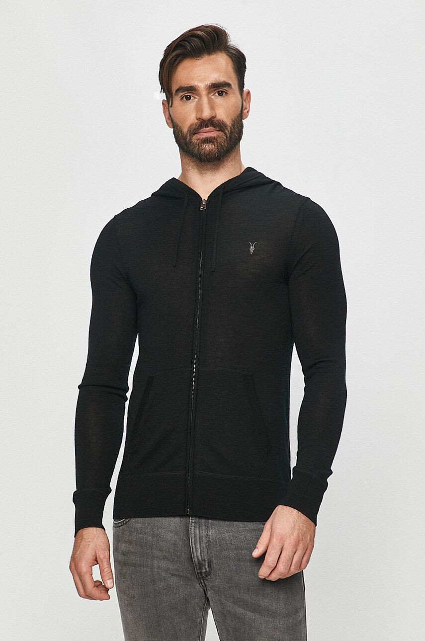 AllSaints Mikina Mode Merino Zip Hood - Pepit.cz