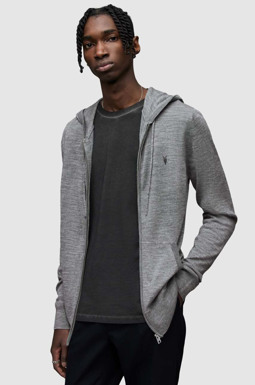 AllSaints Mikina Mode Merino Zip Hood - Pepit.cz