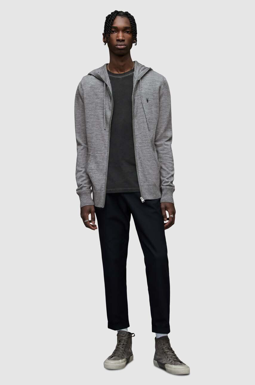 AllSaints Mikina Mode Merino Zip Hood - Pepit.cz