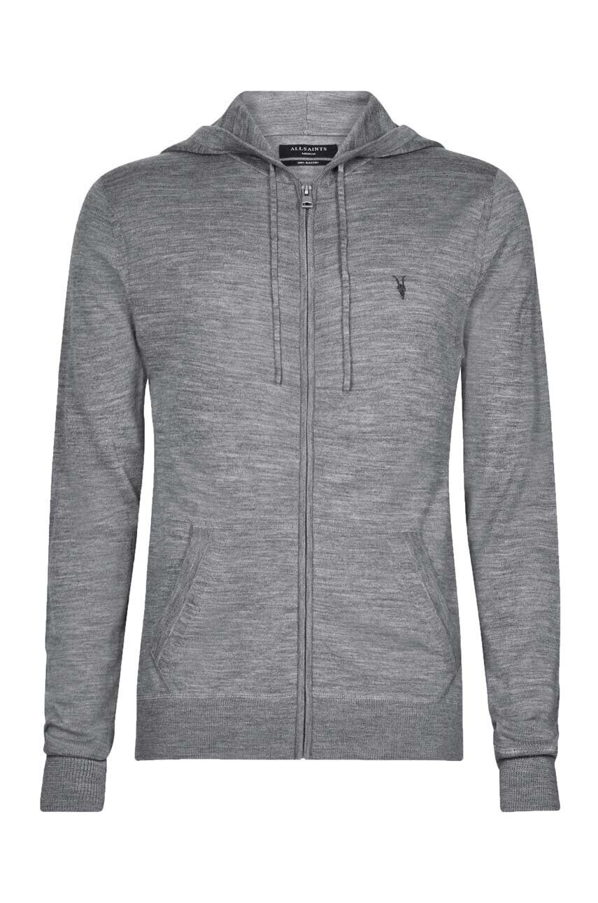 AllSaints Mikina Mode Merino Zip Hood - Pepit.cz