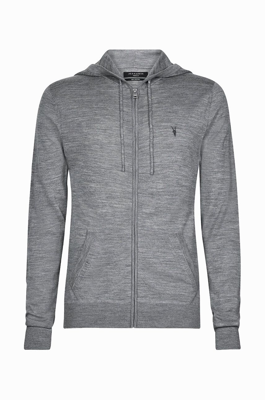 AllSaints Mikina Mode Merino Zip Hood - Pepit.cz