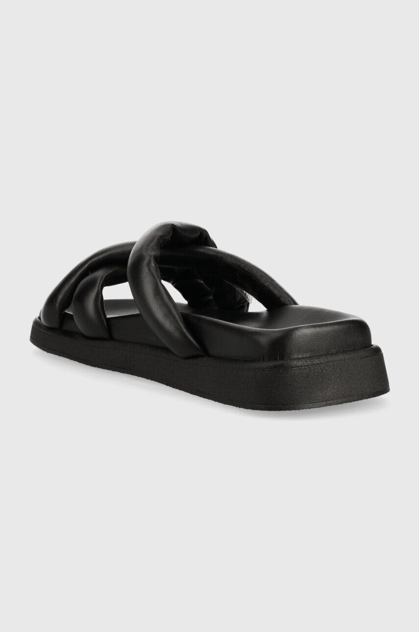 Alohas Kožené pantofle Slip On Cross dámské černá barva S00202.25 - Pepit.cz