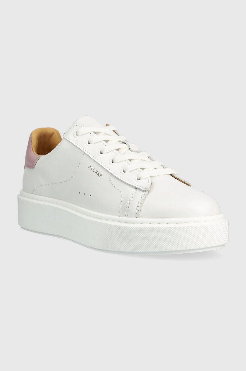 Alohas Kožené sneakers boty bílá barva S00603.99 - Pepit.cz