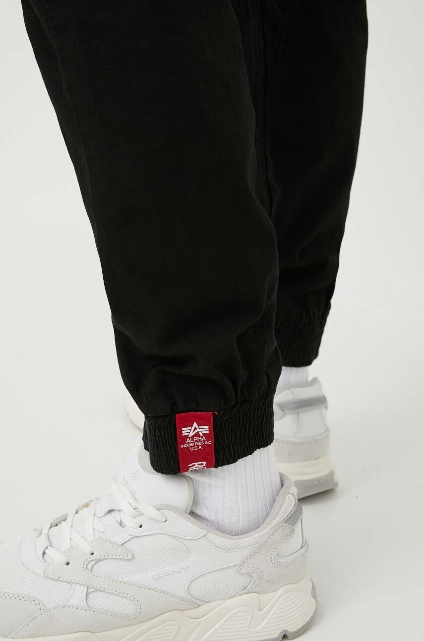 Alpha Industries Bavlněné kalhoty Ripstop Jogger černá barva 116201.03 - Pepit.cz