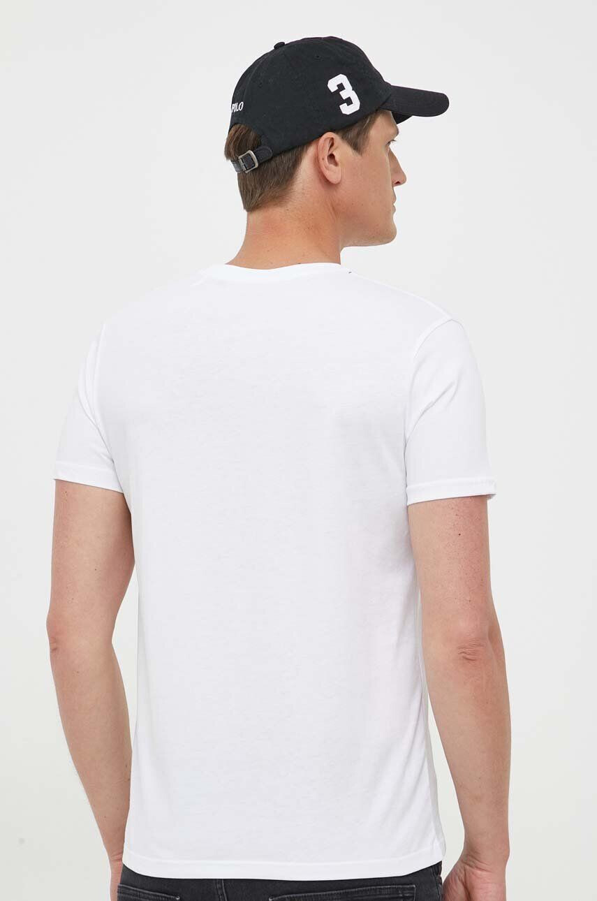 Alpha Industries Bavlněné tričko T 118502 09 bílá barva s potiskem 118502.09-white - Pepit.cz