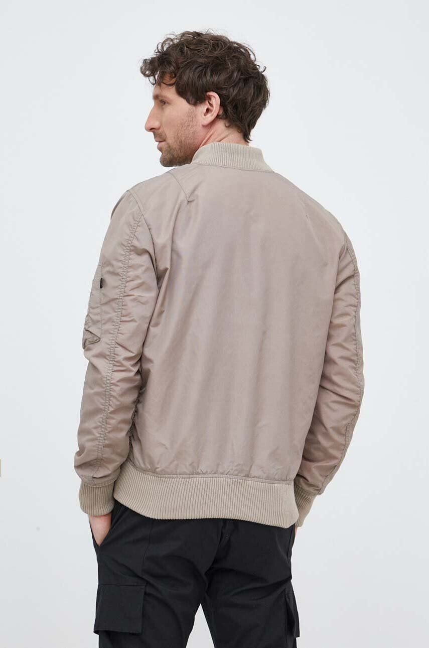 Alpha Industries Bomber bunda béžová barva přechodná - Pepit.cz